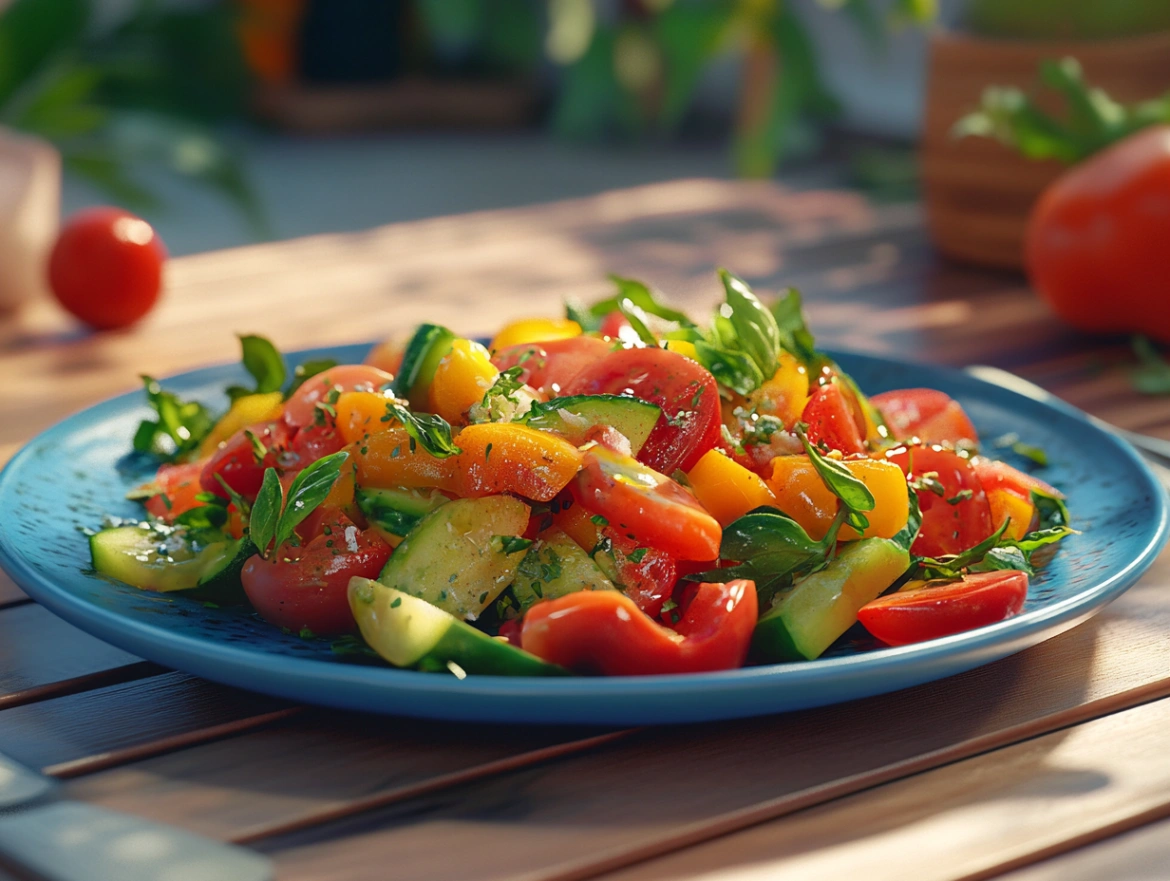 Легкі салати з літніх овочів